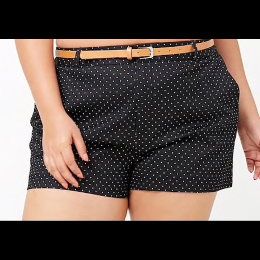 🌟HOST PICK 🌟 Plus Size Belted Polka Dot Shorts